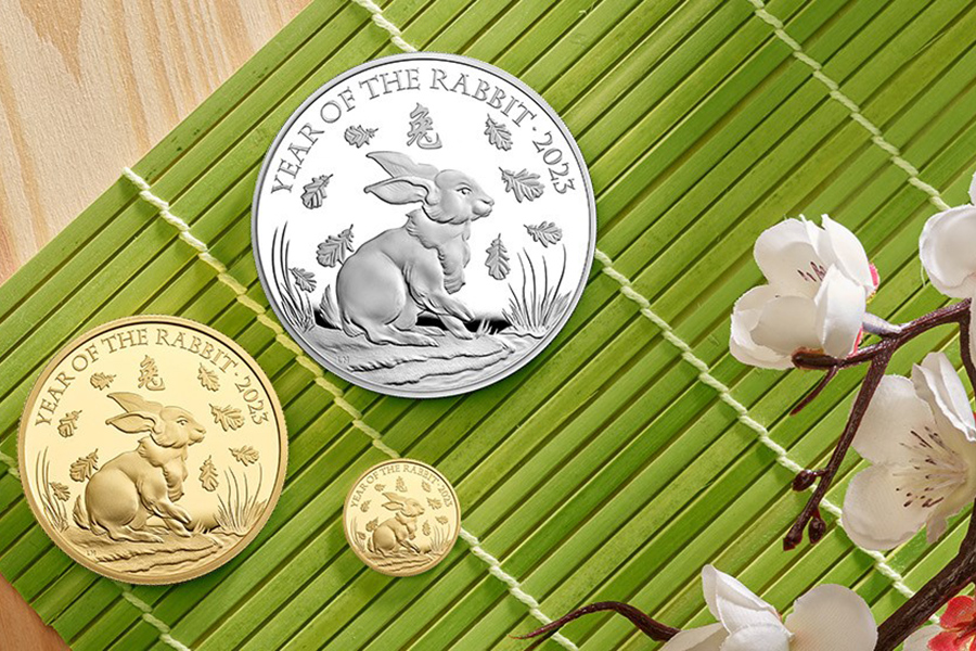 2023兔年纪念币上线！低至£13入手，纯金、纯银款买来投资也不错