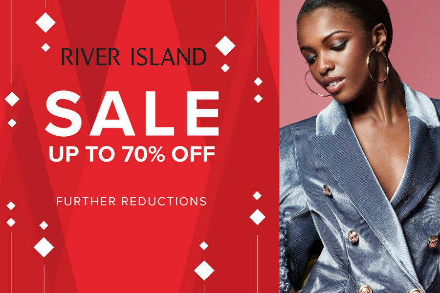 River Island折扣高达70%OFF，好穿又时髦的单品不怕不够啦！