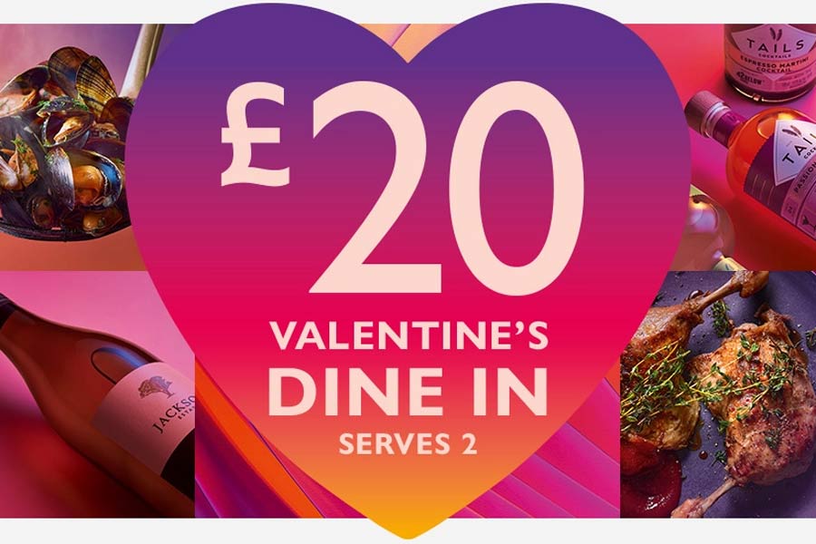 等玫瑰Waitrose情人节双人晚餐套餐£20！还有披萨£8.5套餐，超满足