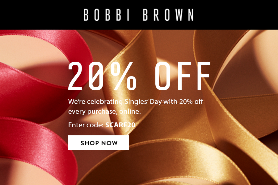 Bobbi Brown | 红领巾双11独家正价商品8折,全新眼影盘+经典产品都在!