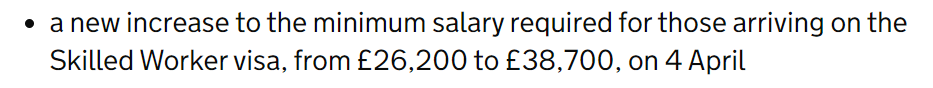 英国工签薪资门槛