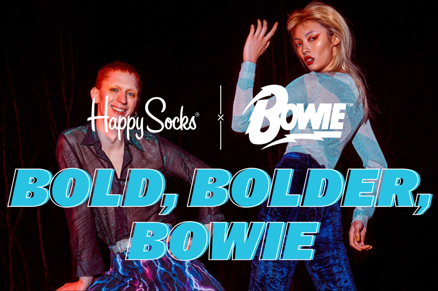 Happy Socks x David Bowie发售！摇滚变色龙的骚气小闪电来袭