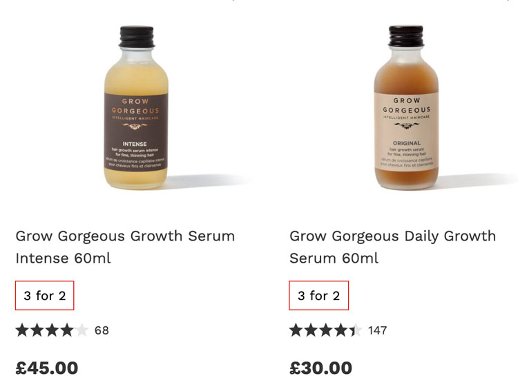 定番 [値下げ]育毛剤 Grow Gorgeous 60ml/2oz ✕３ その他