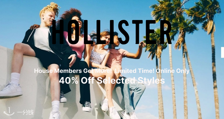 Hollister官网会员大促全场6折！珍藏全解禁！美式吊带裙£20起