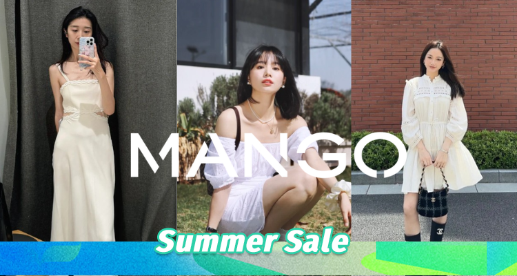 Mango官网「🤍白色度假风🌊」低至5折！👗£19收喇叭裙！£12收荷叶边上衣~