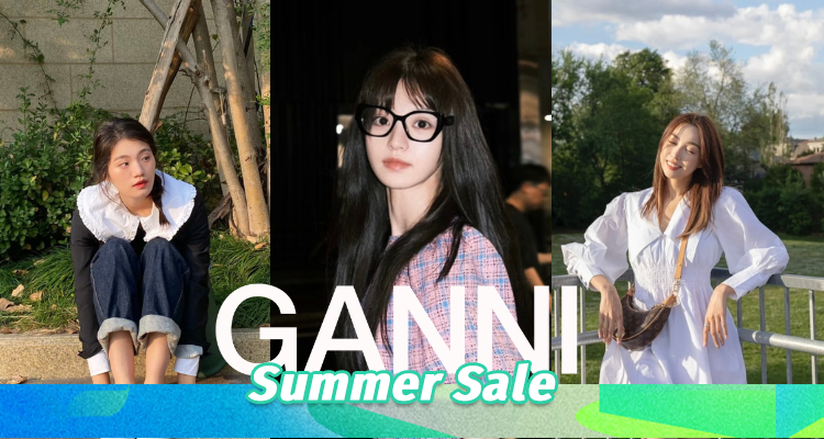 Ganni低至4折+叠7折🌼￡120收田曦薇可爱格纹裙🎀￡26杨幂同款粉色衬衫!