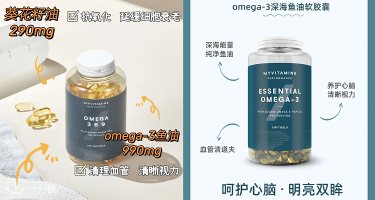 Myvitamins官网【Omega鱼油系列】抗炎补脑🌷血管的清道夫，补剂性价比之王