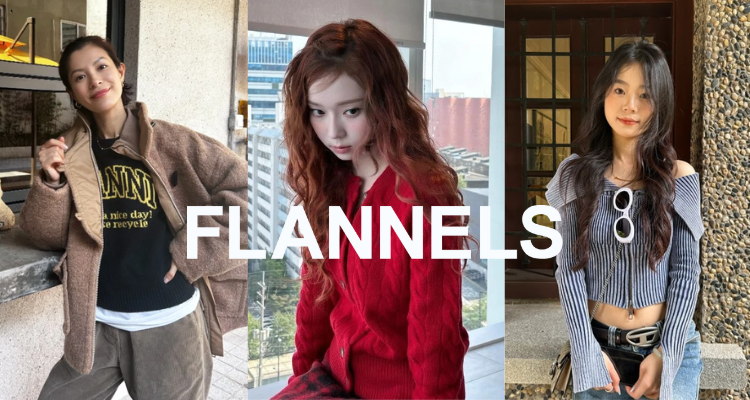 Flannels「🥜秋装合集 」1折起！😻Jennie同款一字肩£39！Winter封面款针织衫£155！