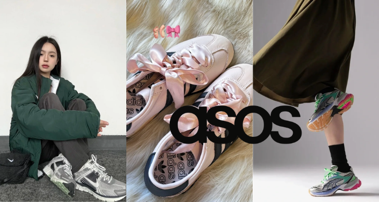 ASOS「爆款运动鞋」低至3折+叠9折🩰封面绑带芭蕾鞋£61🍑V2K复古跑鞋仅£54🤍黄金码都有！