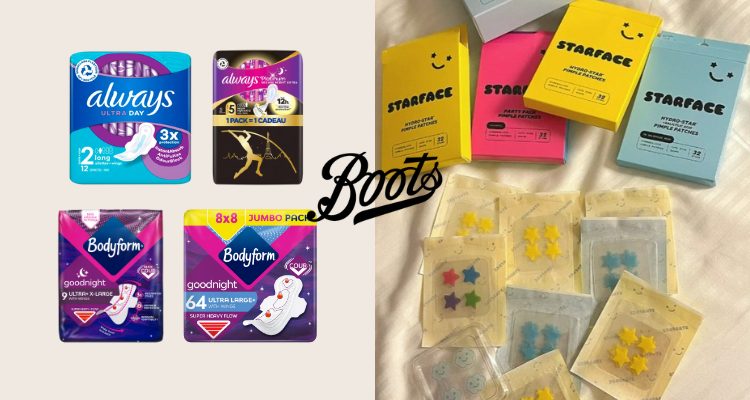 卫生巾 x 化妆棉 x 痘痘贴！Boots小物集锦⭐9片卫生巾£1.4！Rose同款星星痘痘贴！