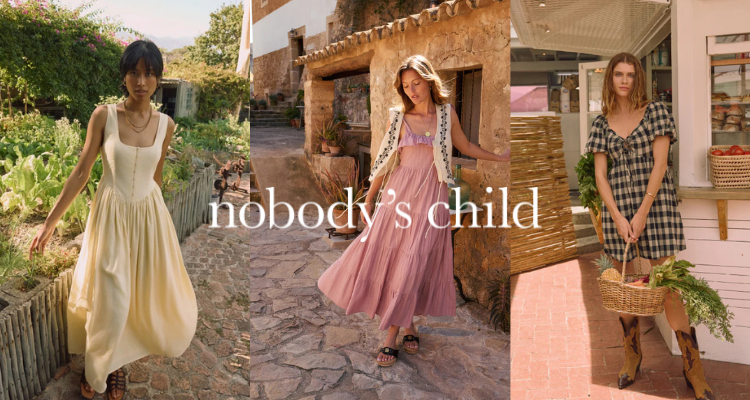 Nobody's Child狂促2折➕叠85折！🌷£13收碎花仙女裙、奶油色Polo衫！阔腿牛仔​​裤£22