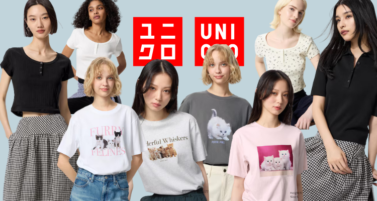 优衣库「春夏T恤合集」3折起!超火猫猫T恤£7.9,基础BM风上衣£9.9!新人再减£10!