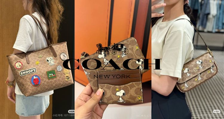 🐾 甜度超标！Coach x 史努比联名3折起！🤎老花托特£199闭眼冲！超可爱腋下包半价！