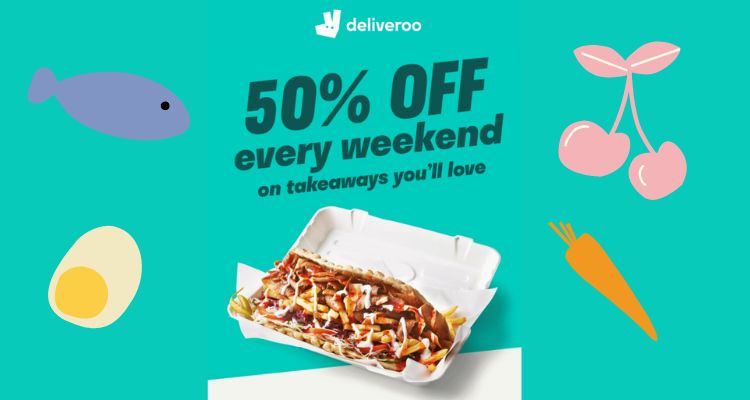 🍰周末吃大餐！Deliveroo撒券啦🍔周末外卖5折！🍣最高立减£15！
