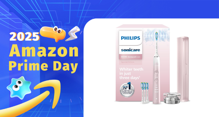 【Prime Day】飞利浦旗舰级 Sonicare 9000樱花粉声波牙刷£129史低!送3刷头🦷去除10倍牙菌斑