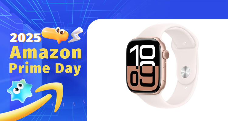 【Prime Day】今晚结束⚡️Apple Watch S10玫瑰金直降£104!健康监测+安全防护全能王