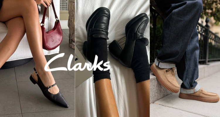 降价💥Clarks大促3折!£46捡漏芭蕾鞋!£54收厚底乐福鞋、皮鞋!一顿外卖钱全买走