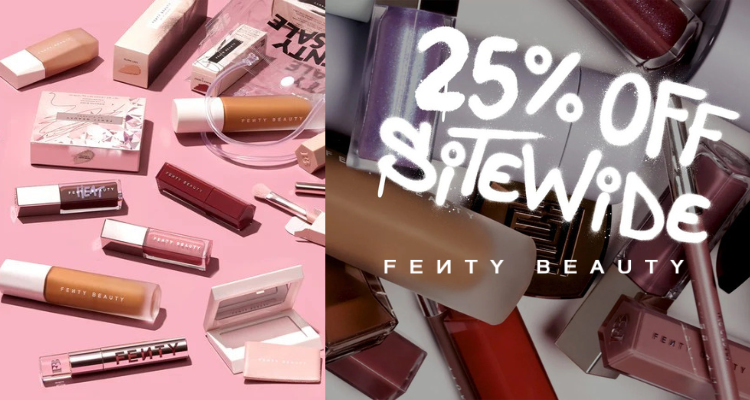 快来女总裁家进货💘Fenty Beauty官网4折起➕全场75折➕送£64大礼包!高光棒£13!