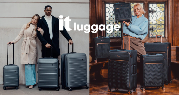 旅行党必冲✈️IT Luggage低至5折！£15收双轮拉杆箱！能当椅子坐的神仙登机箱£40抱走！
