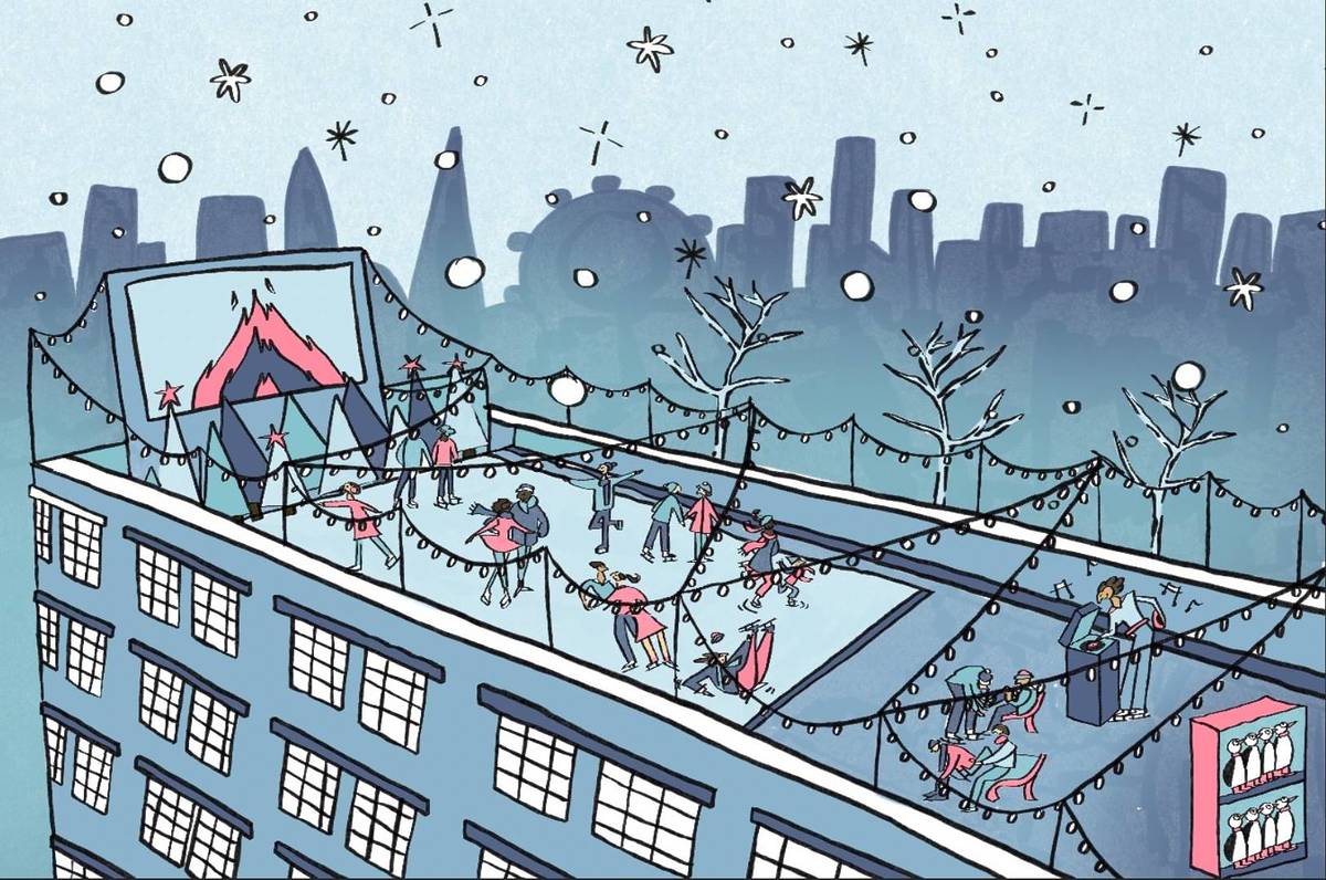 London’s Highest Ice Skating Rink Is Set To Open Next Month – With Stunning Views Of The City, Festive Twinkling Lights, And A Hidden Christmas Bar 伦敦来了！今年冬天，天台溜冰场带你俯瞰全城圣诞氛围，滑冰+美食+音乐一站式体验！