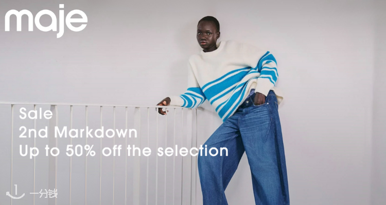 名媛请上车💐Maje官网冬促开启低至5折！水钻针织开衫£139💎收围巾大衣、费尔岛毛衣等！