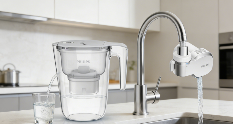 英亚Philips水系列全系好价💦滤水壶+4滤芯仅£16！水龙头过滤器£29收！不当秃头宝贝！