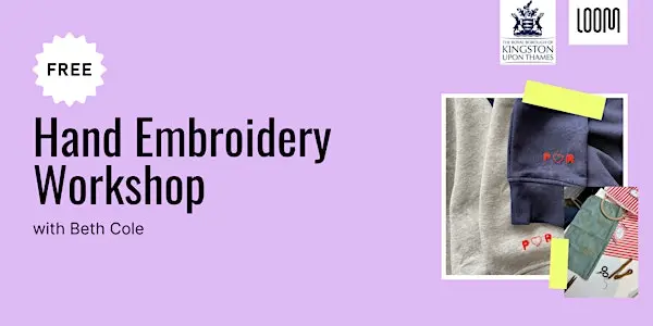 免费手工刺绣工作坊伦敦来了！用一针一线，绣出你的周末慢时光