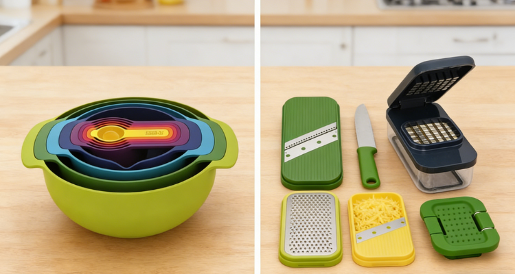 Joseph Joseph创意厨房好物56折起💥不锈钢水槽收纳架£16！4合1切丝器£28！彩虹烘焙9件套£46🌈