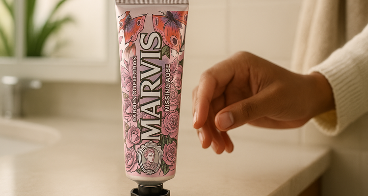 英亚牙膏中的爱马仕MARVIS全线好价💥75ml玫瑰之吻限量版牙膏仅需£7！还有超多味道可选！