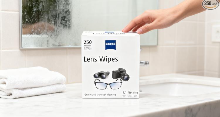 英亚蔡司镜头清洁湿巾250片装史低价仅需£12收👓一擦去油污!适配所有光学镜面!