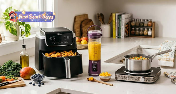 🍰Ninja官网大促低至4折🔥无线便携搅拌机￡39！20cm不锈钢奶锅￡26！4.7L 空气炸锅￡79！