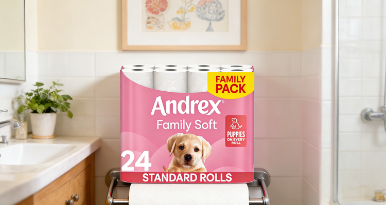 英亚销量第一粉色小狗加厚卷纸！24卷仅需£6！细腻亲肤不易破，全家适用超划算！