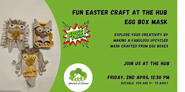 趣味蛋盒面具制作工作坊来伦敦了！一起把废弃蛋盒变成创意艺术品吧！