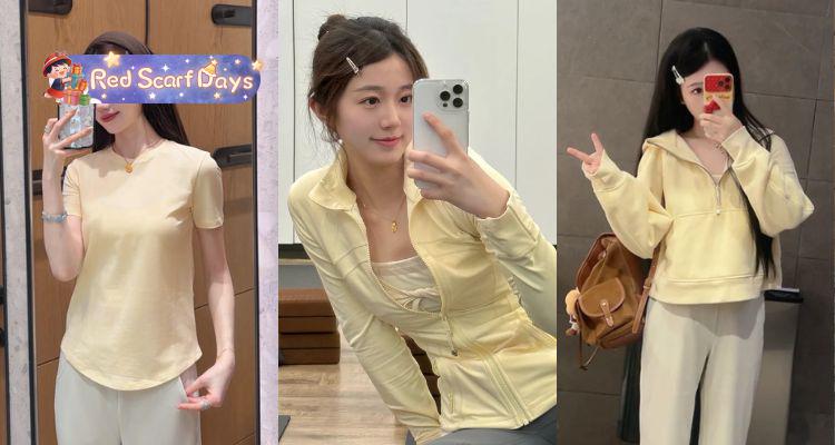 🍰显白又吸睛💛lululemon官网「奶油黄」9折！短袖T恤£31！嫩得刚刚好🥰女大既视感！