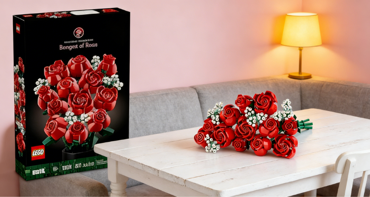 英亚乐高花束55折起🌹玫瑰仅需£7!大束玫瑰£29!拼搭浪漫摆件氛围感拉满!