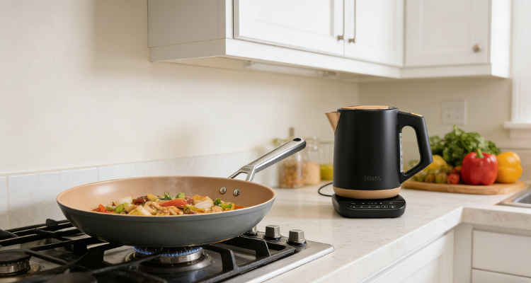英亚Ninja厨具低至6折💥28厘米陶瓷煎锅£43收！完美温度水壶1.7L£69！厨房小白也能轻松上手！