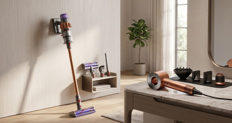 Dyson官网春促69折起➕送豪礼🎁V8 advanced 吸尘器£229！琥珀金吹风机£329！