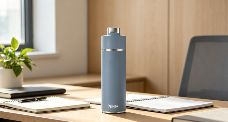 英亚Ninja不锈钢蓝色保温杯近期好价£19收💧三层隔热防漏,碳酸热冷饮通用旅行必备!