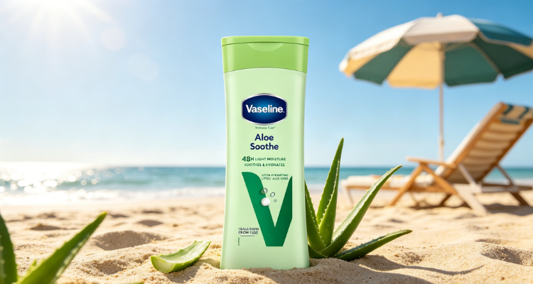 英亚400ml凡士林芦荟润肤乳仅£2收💥保湿修护！长效滋润不黏腻！干燥肌换季续命神器！