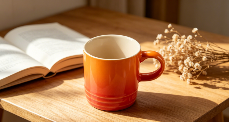 英亚Le Creuset炻瓷咖啡杯仅需£8.5收☕️火山红复古颜值！精致下午茶必备！