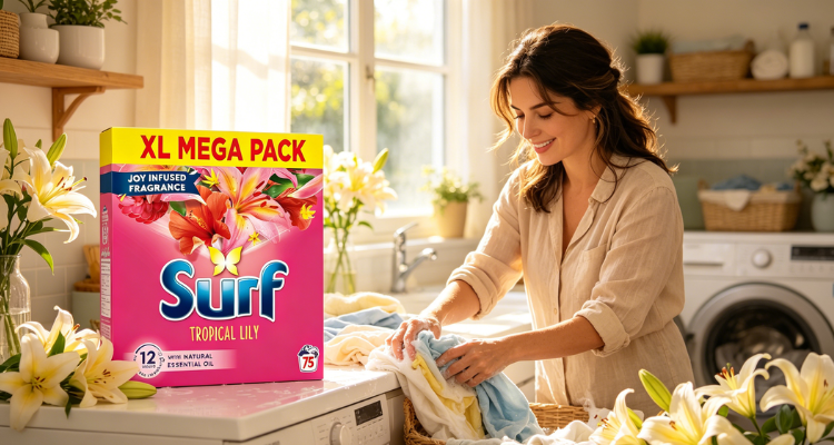 英亚Surf热带百合洗衣粉3.75kg仅£5收💦精油留香12小时超好闻！养宠/汗味克星！