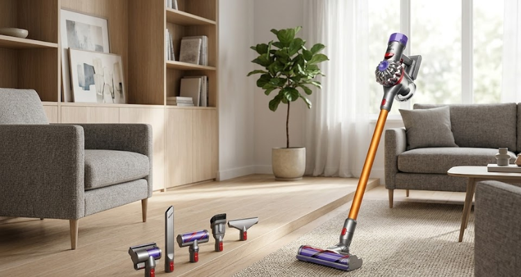 Dyson官网62折起🔥最高直降£150➕送£75豪礼🎁V10 Absolute吸尘器£299！樱花粉吹风机£249！