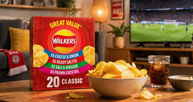 英亚Walkers薯片40包仅好价£6收🥔小包装分享更友好！多口味组合追剧囤货必备！