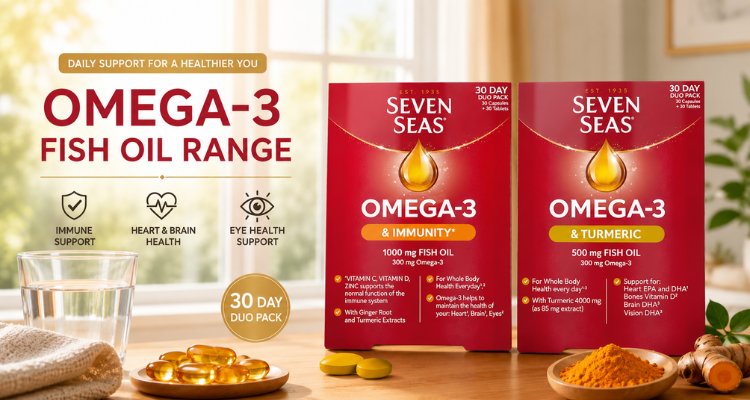 英亚Seven Seas鱼油低至51折🐟️30粒omega-3免疫增强鱼油仅需£9!日常营养补一次搞定!