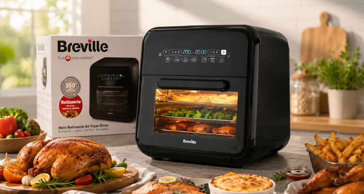这价格真的很难忍住不冲🔥Breville Halo空气炸锅直降£135!比传统抽屉式灵活太多!