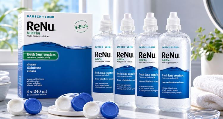 【史低】英亚博士伦ReNu隐形眼镜护理液4瓶装仅£15💦一瓶解决所有护理步骤,越洗越透亮!