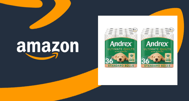 英亚Andrex卫生纸第2件半价🧻相当于£0.5一卷,3层超柔厚实不掉絮⚡️芦荟清香不刺鼻!