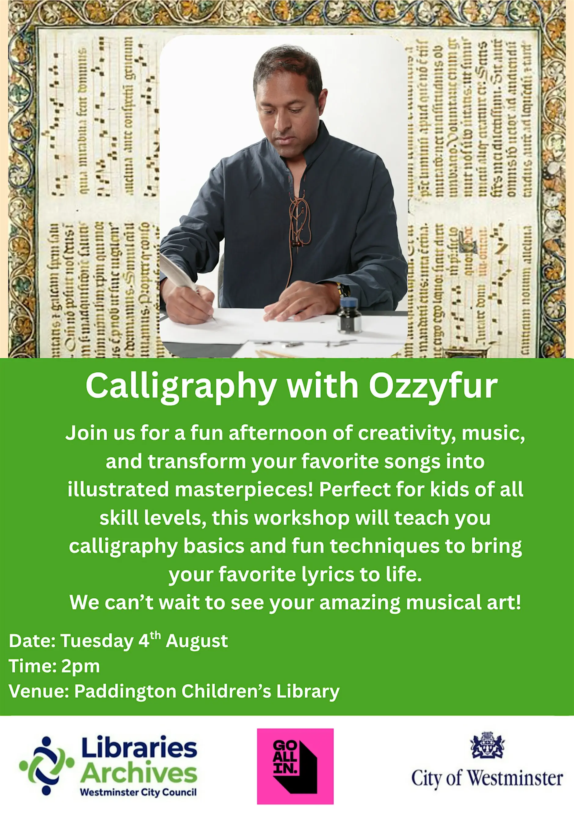 Become a Musical Scribe with Calligrapher Ozzyfur 来了！
