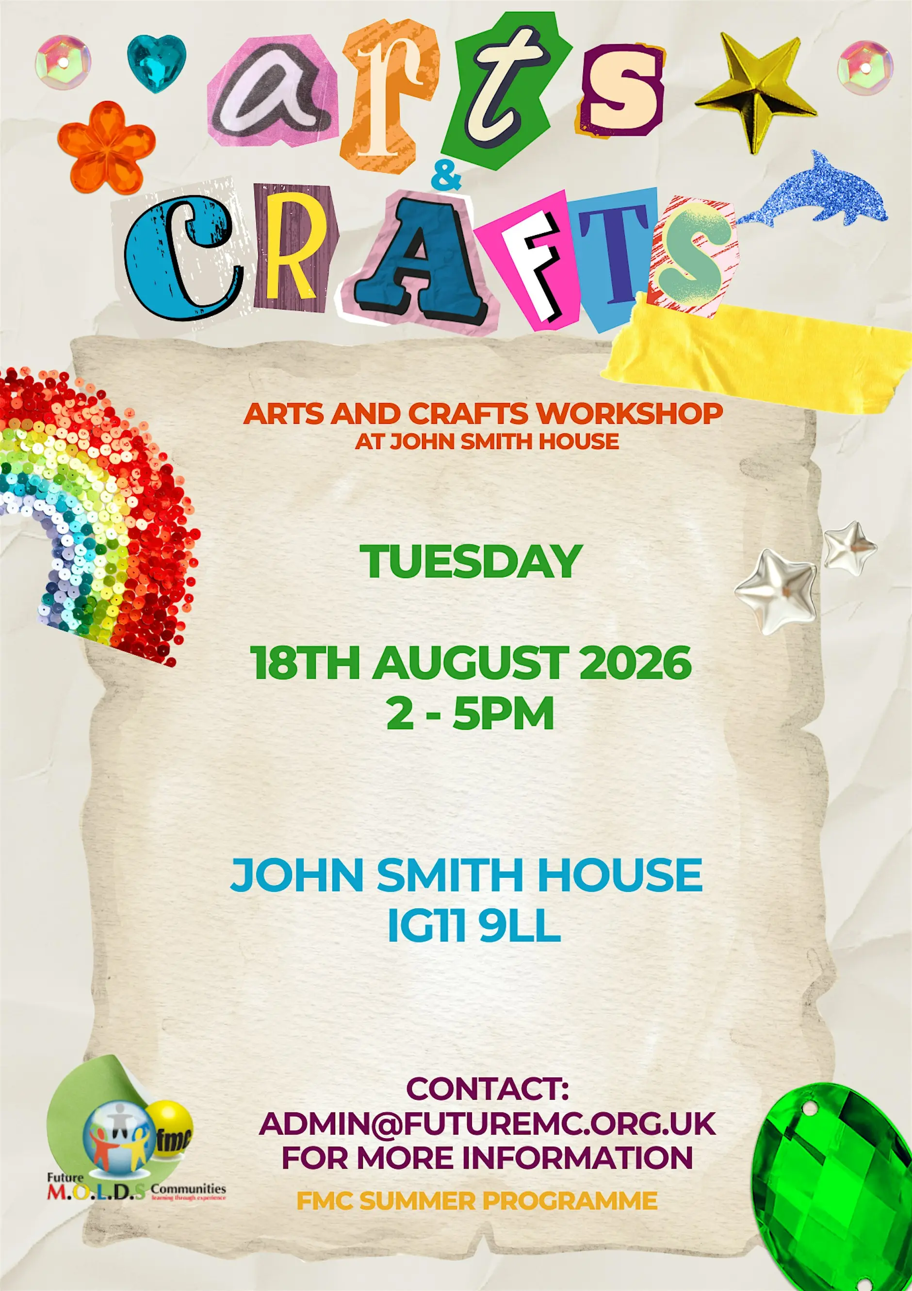 FMC Arts & Crafts Workshop 伦敦手工艺工作坊来了！一起用双手创造美好时光。