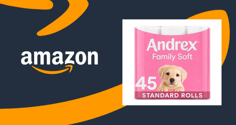 英亚Andrex小狗卫生纸45卷杀到£13💥英国国民品牌+2层加厚+无香亲肤,囤一次用半年🧻